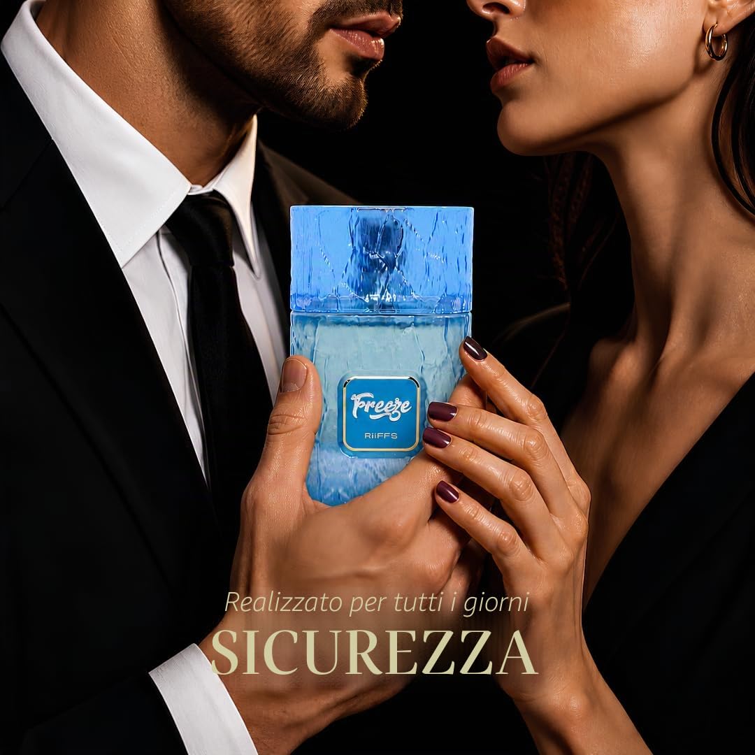 RiiFFS Freeze Estratto di profumo, 100 ml, profumo unisex a lunga durata, fresco profumo di agrumi, menta e ambra, fragranza di alta qualità, giorno a notte, per uomini e donne, eau de parfum spray