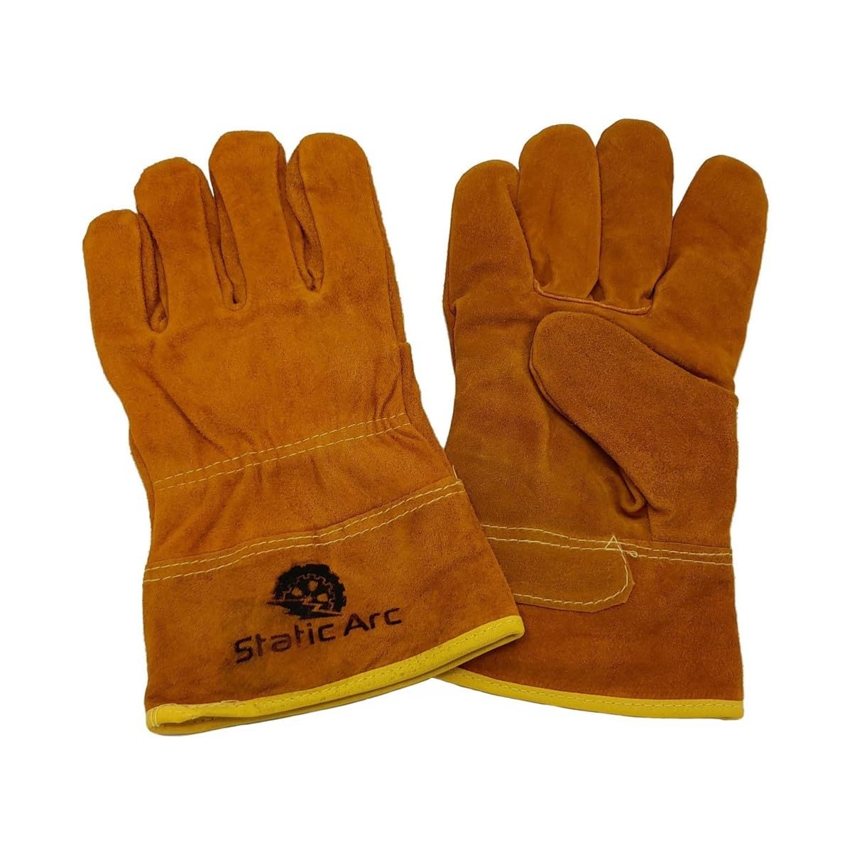WELDING GLOVES SHORT CUFF TIG MIG GAUNTLET LEATHER HEAT RESISTANT MMA ARC