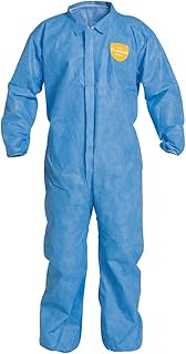 DUPONT PB125SBU5X002500 Collared Disp. Coverall, Blue, 5XL, PK25