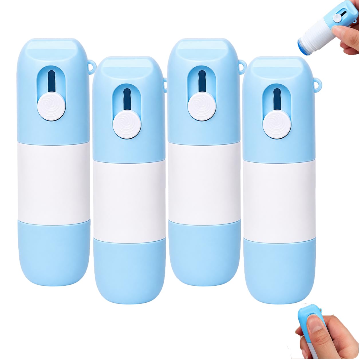 Thermal Paper Eraser with Unboxing Knife, Thermal Paper Correction Fluid, 2-in-1 Box Cutter & Thermal Papers Eraser, Erasers Pen, Correction Pen,Privacy Protection for Package Labels Bills (4PCS)