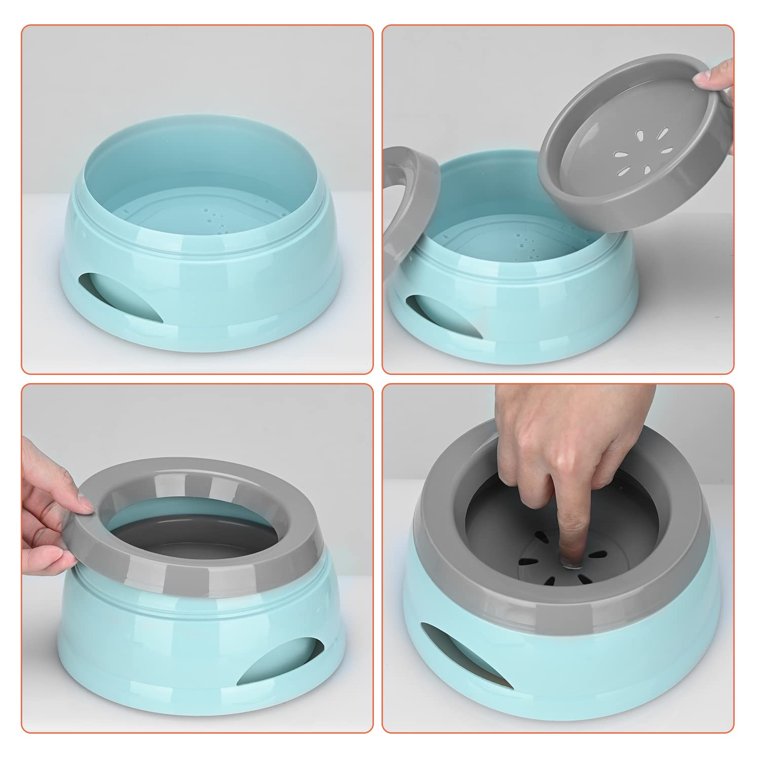 Ciotola Acqua Galleggiante Per Animali | Anti-Trabocco, Anti-Soffocamento, Per Cani E Gatti, 750ml - Foto 7