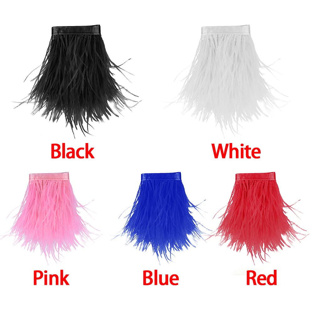 Nastro Con Piume Di Struzzo Da 1 Metro, 10 15/15 18/18 22 Cm - Foto 7