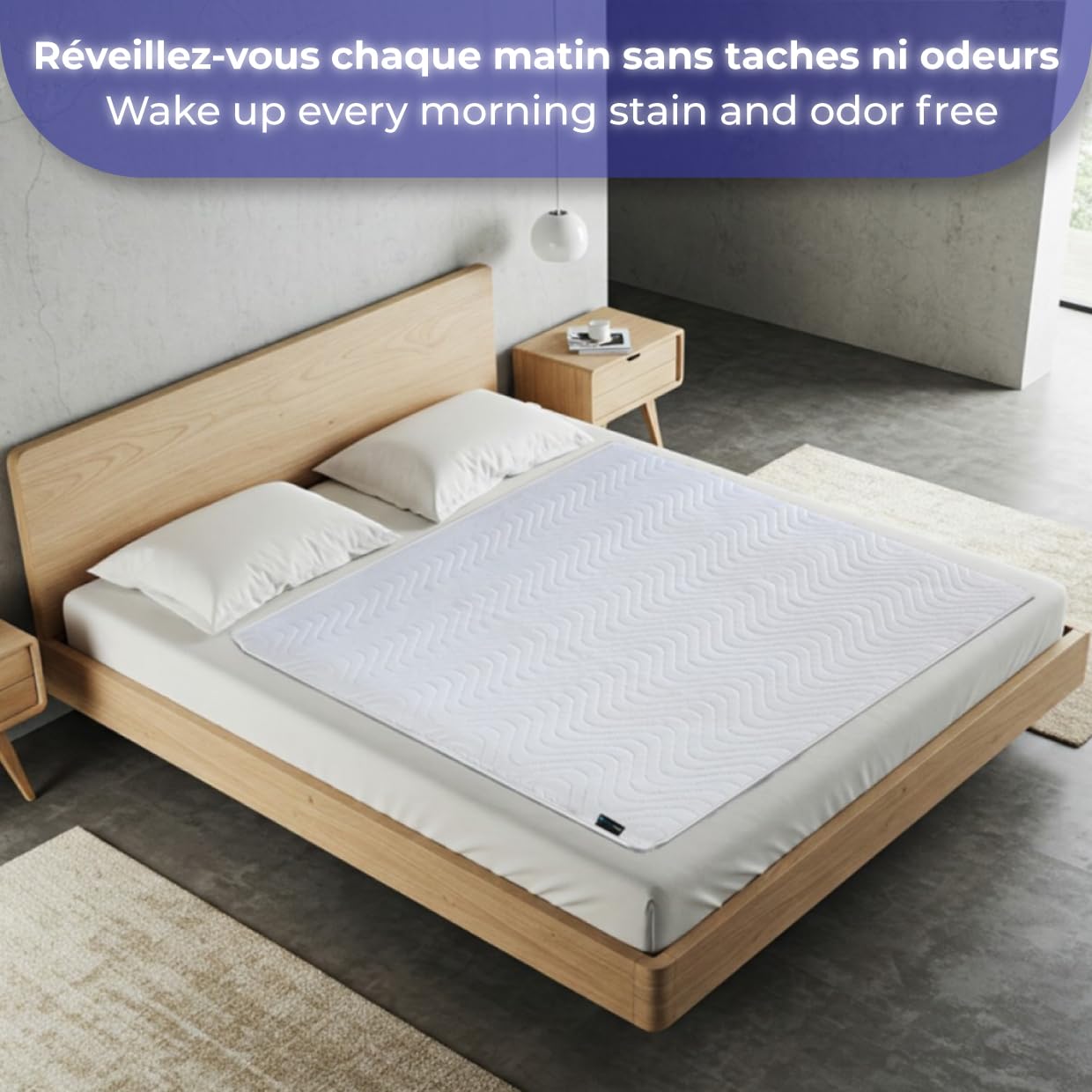 Alèse Imperméable Protege Matelas Absorbant Impermeable Fabriqué en Europe, Alese Lavable Oeko-TEX Lit Bébé Enfants Adultes Protection pour Incontinence Alaise pour Chien (135x90cm, Pack 1)