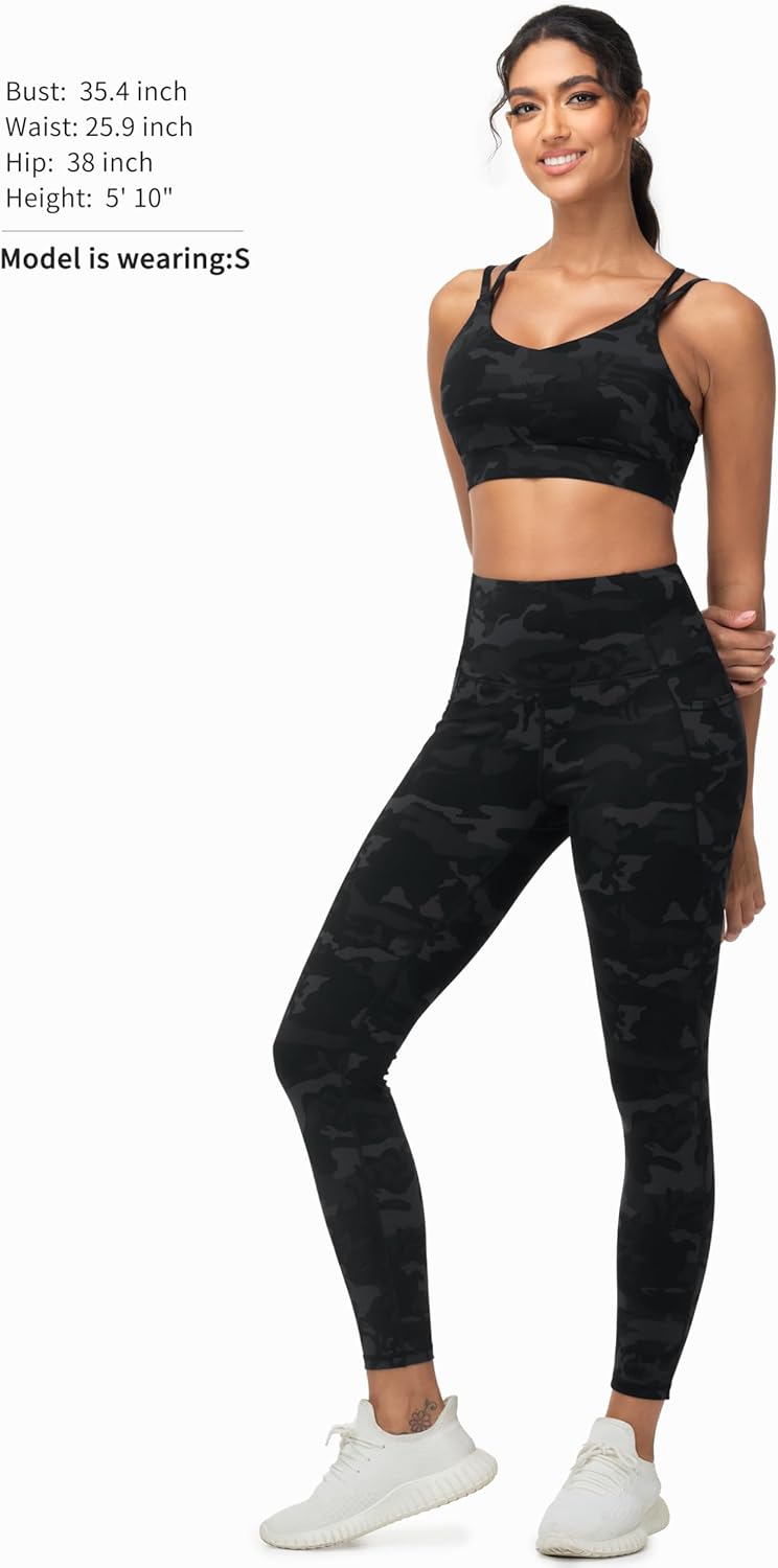 THE GYM PEOPLE Women's High Waisted Yoga Leggings Soft Tummy Control Workout Running Athletic Pants with Pockets - Image 7