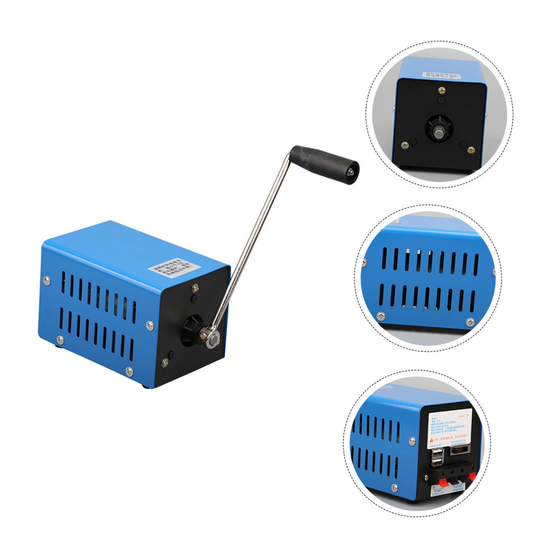 SHINEOFI Generatore a Manovella Portatile Alta Potenza 20w per Emergenza Outdoor, Alimentazione Manuale in Ferro Compatto e Leggero per Power Bank e Telefono