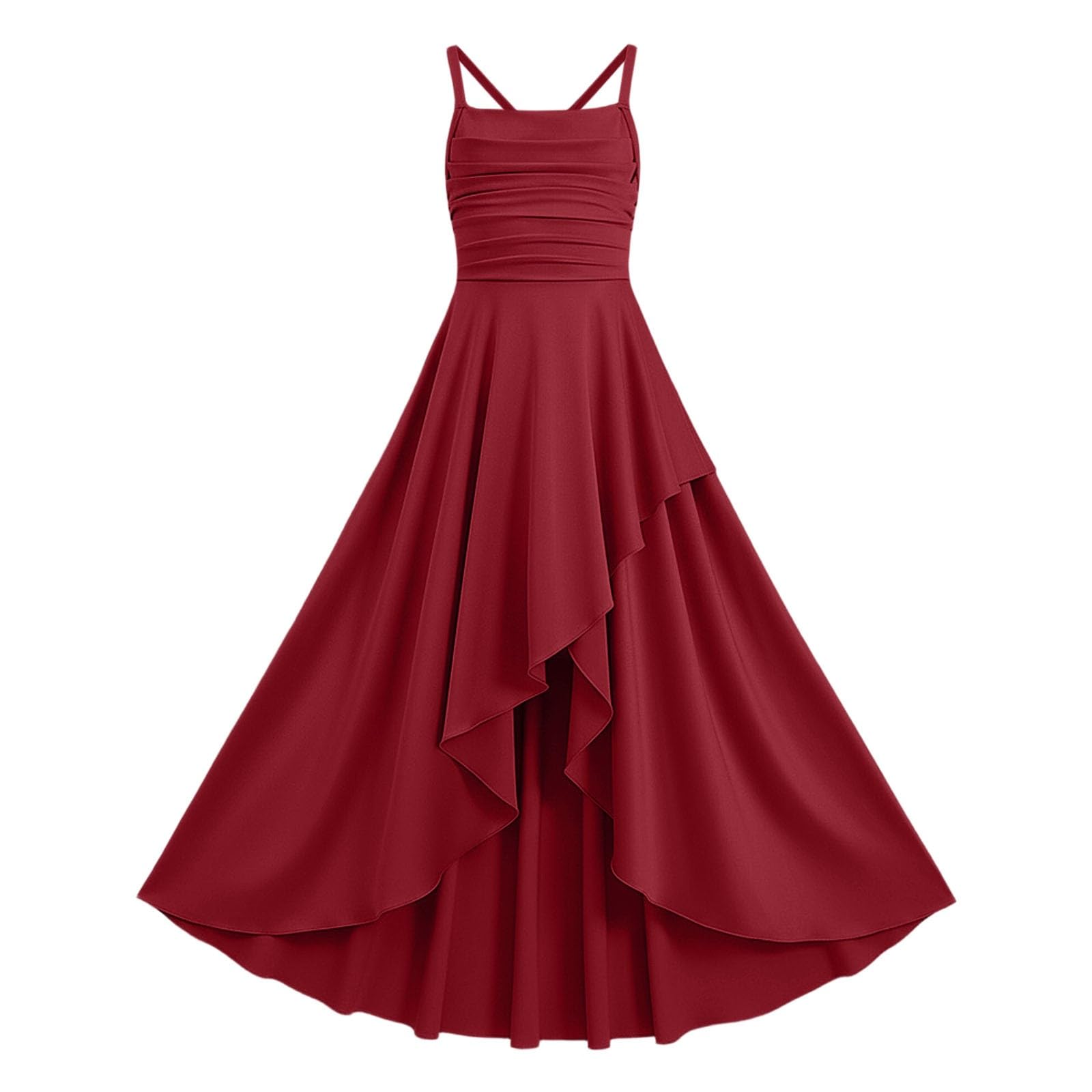 Robes de Soirée élégante pour Filles Robe Épaules Denudee sans Manches Enfant Fille Robe Soirée Princesse épaules Dénudées Midi fête Baptême Demoiselle d'honneur Communion Robes