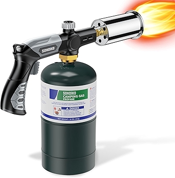 Sondiko Powerful Propane Torch with Igniter for Welding, Baking, and Campfire Use