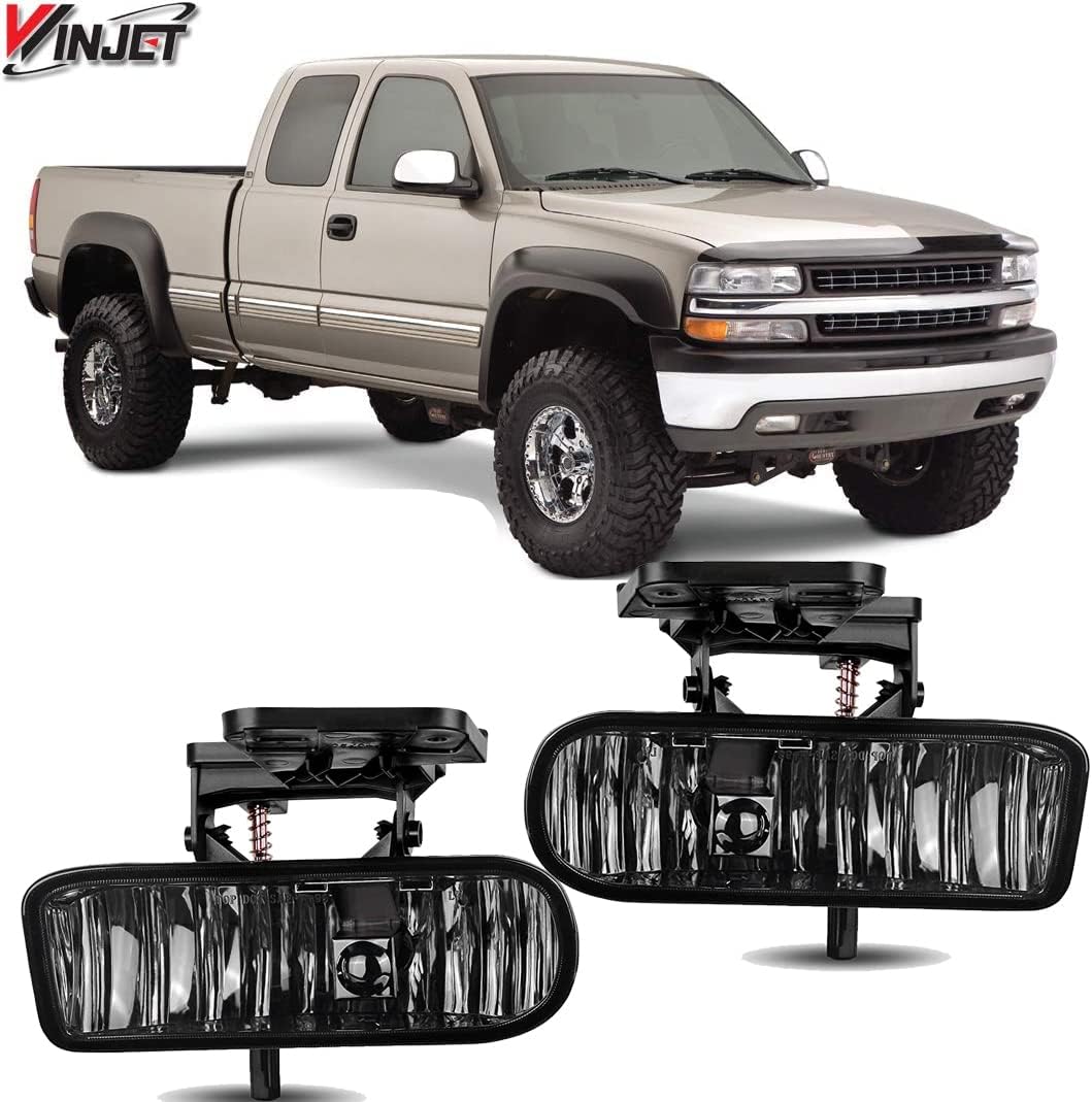 Winjet Driving Fog Lights Compatible with 1999-2002 Silverado 1500 2500, 2000-2001 Silverado 1500 HD 2500 HD 3500, 2000-2006 Suburban/Tahoe(Not for model with Z71 package) Bumper Fog Lights Pair