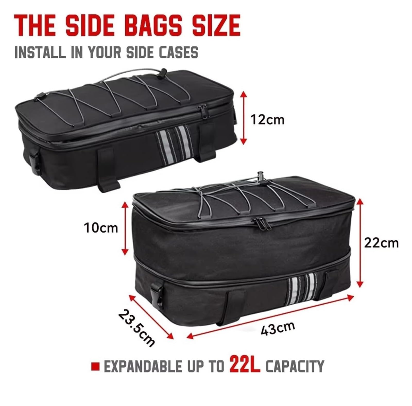 Moto Paraurti Borsa per BMW per R 1200 per GS per Moto da Avventura Sella Impermeabile Bagaglio Baule Multifunzionale(1 Top Bag)