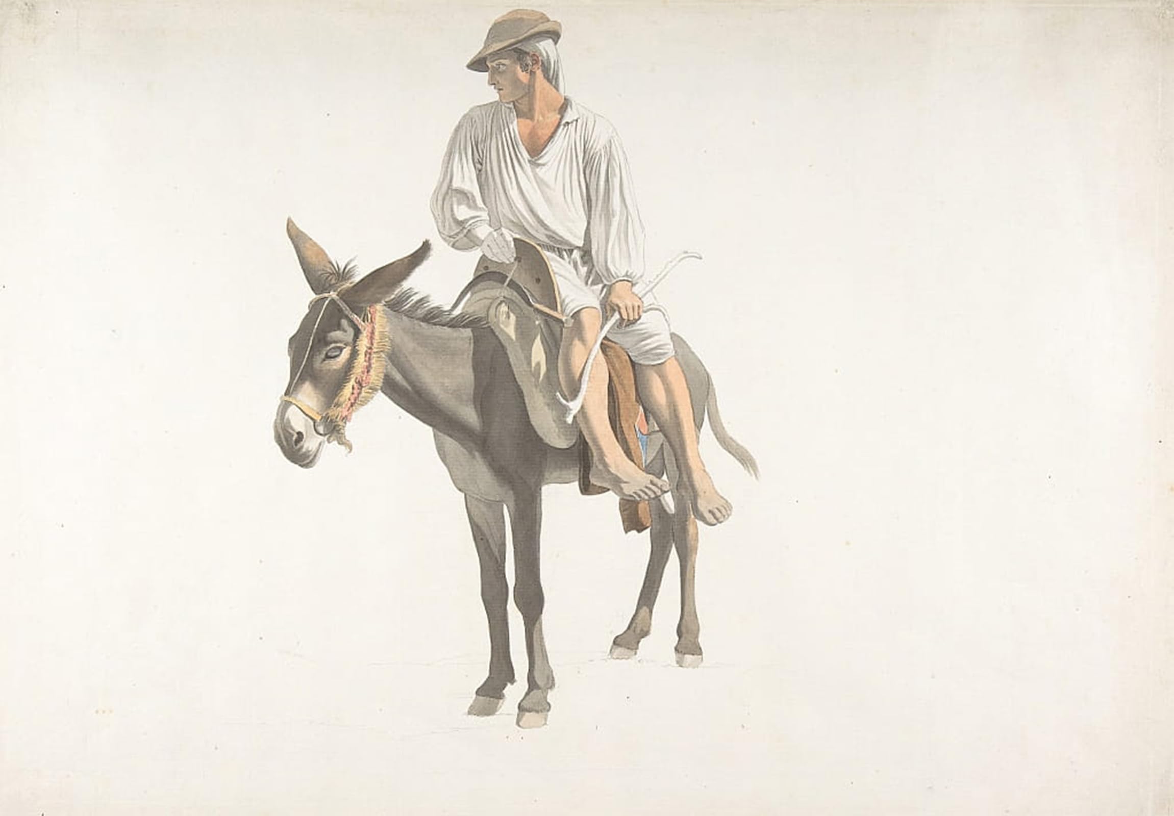 POSTERIIk Vintage Print Pop Art Landscape Artwork Peasant on a Donkeya by Famous Artist Art Prints for Office Home Decor 60x90cm