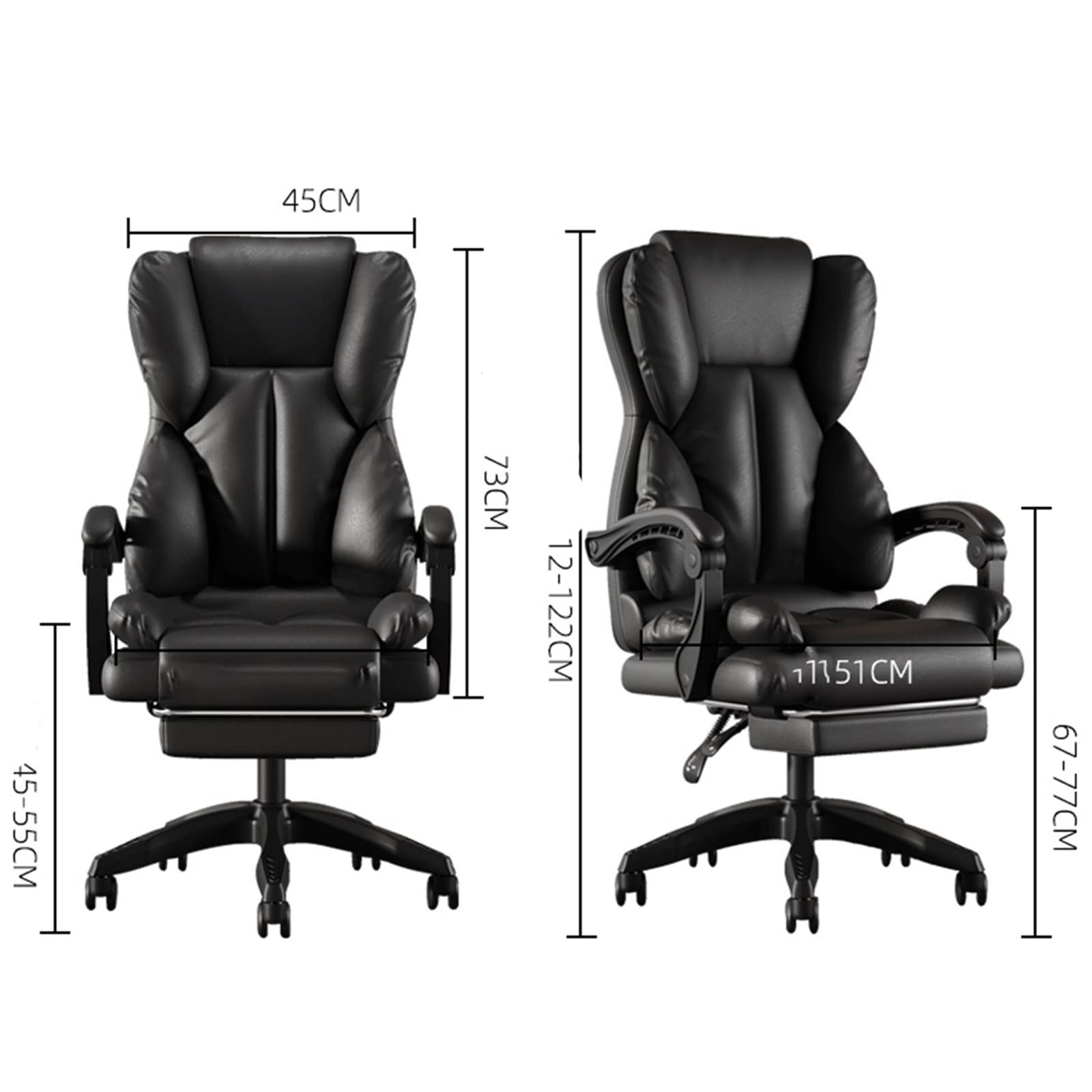 Ergonomiczne krzesło biurowe, składany fotel gamingowy z podłokietnikami, wygodne krzesło biurkowe do domu i biura, stylowy i oszczędzający miejsce design
