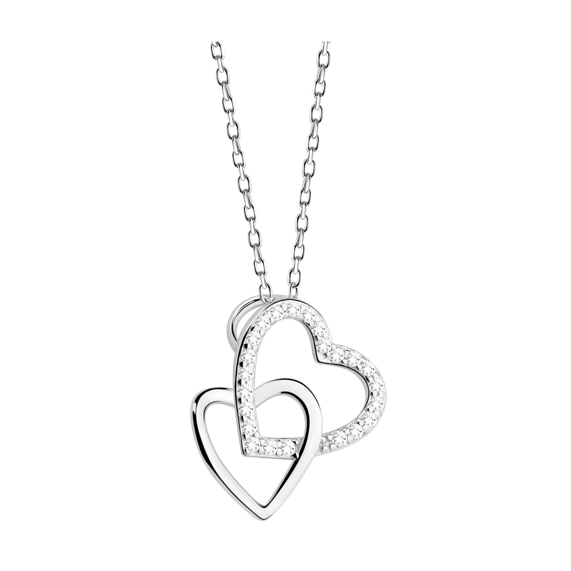 Sofia Milani - Collana da Donna in Argento 925 - con Pietra Zircone - Ciondolo a Cuore - 50032