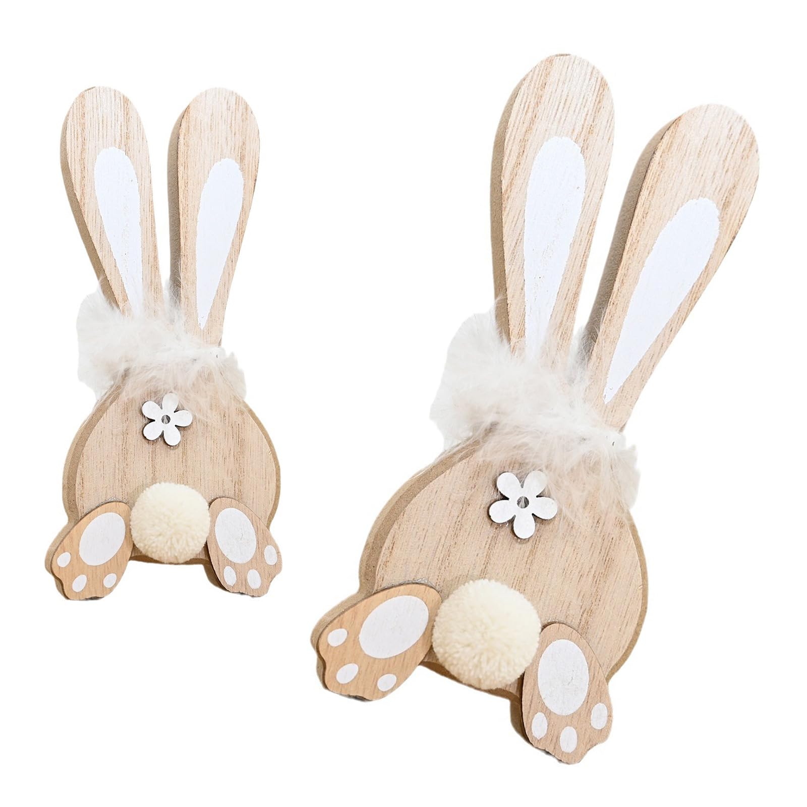 carotoe 2PCS Easters Table Centerpieces Wood Ornament Holiday Party Supplies Table Sign for Holiday and Setting Farmhouse Decors