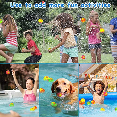 Wasserball,8 Stück Wasserbomben Wiederverwendbare,Wasserbomben Set Splash Bälle,Wasserbomben Bälle,Bälle ein Spiel für Wasserspaß,Splash Ball Wasser Ballon,Wiederverwendbare Wasser Ball