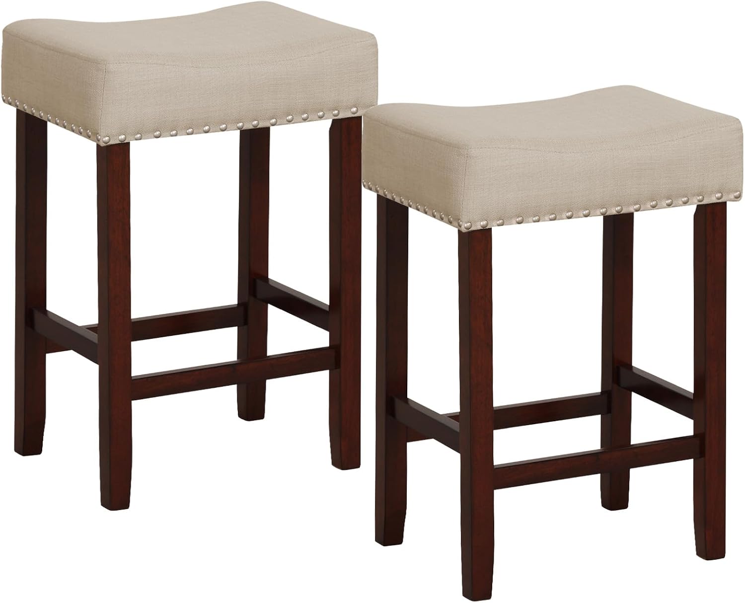 ERGOMASTER Bar Stools for Kitchen Island Set of 2 Counter