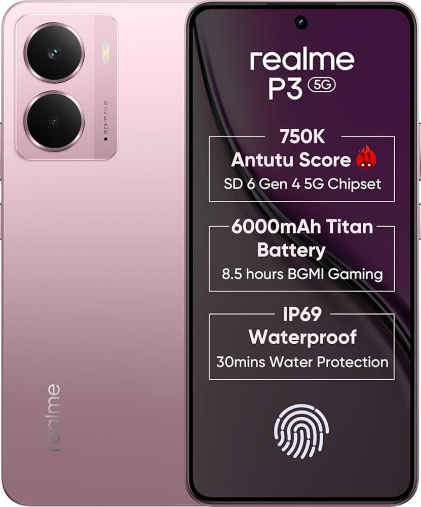 realme P3 Smartphone 8+256GB Nebula Pink : Amazon.in