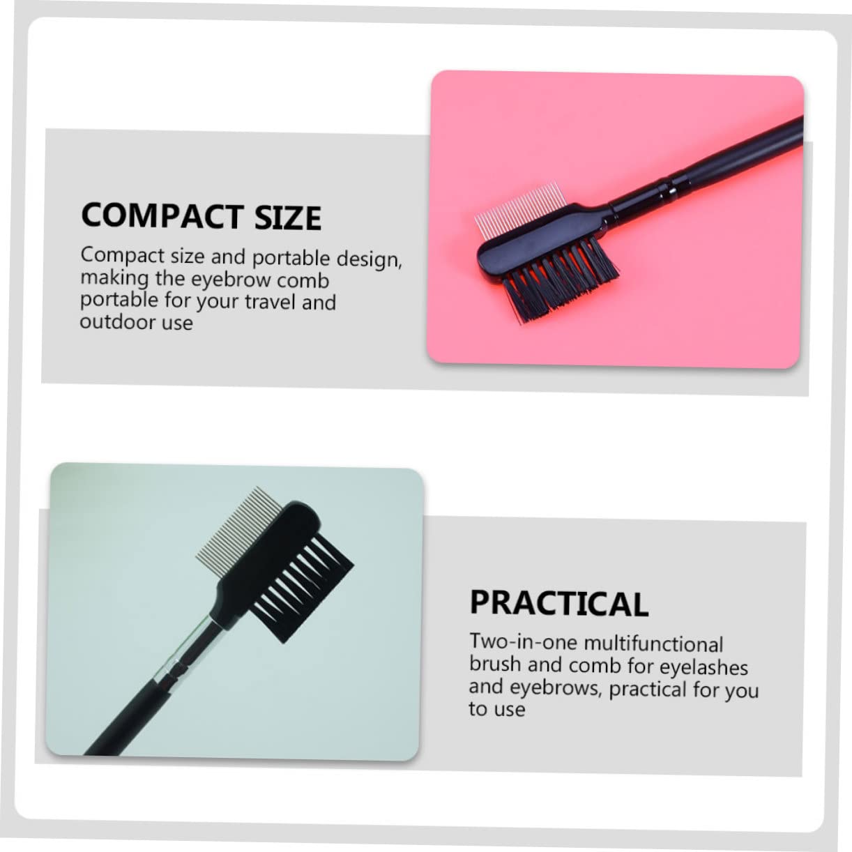Mikinona 2pcs Multi-function Eyebrow Brush Comb Set Brow Brush for Girls Makeup Tool