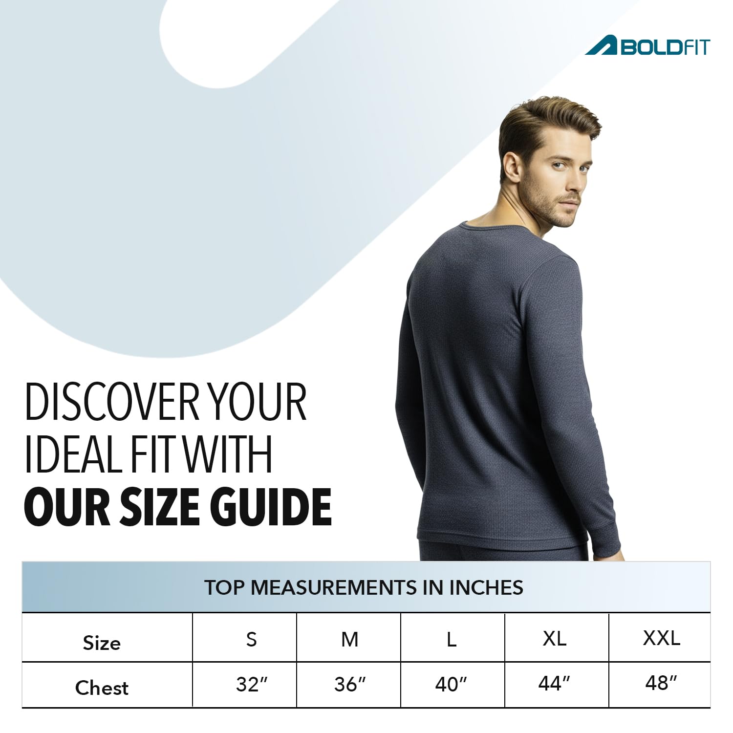 Boldfit Ropa térmica para hombre, camiseta térmica cálida y cómoda para hombre, manga completa, calentador de cuerpo para hombre, aislamiento natural, camiseta térmica acogedora para hombre