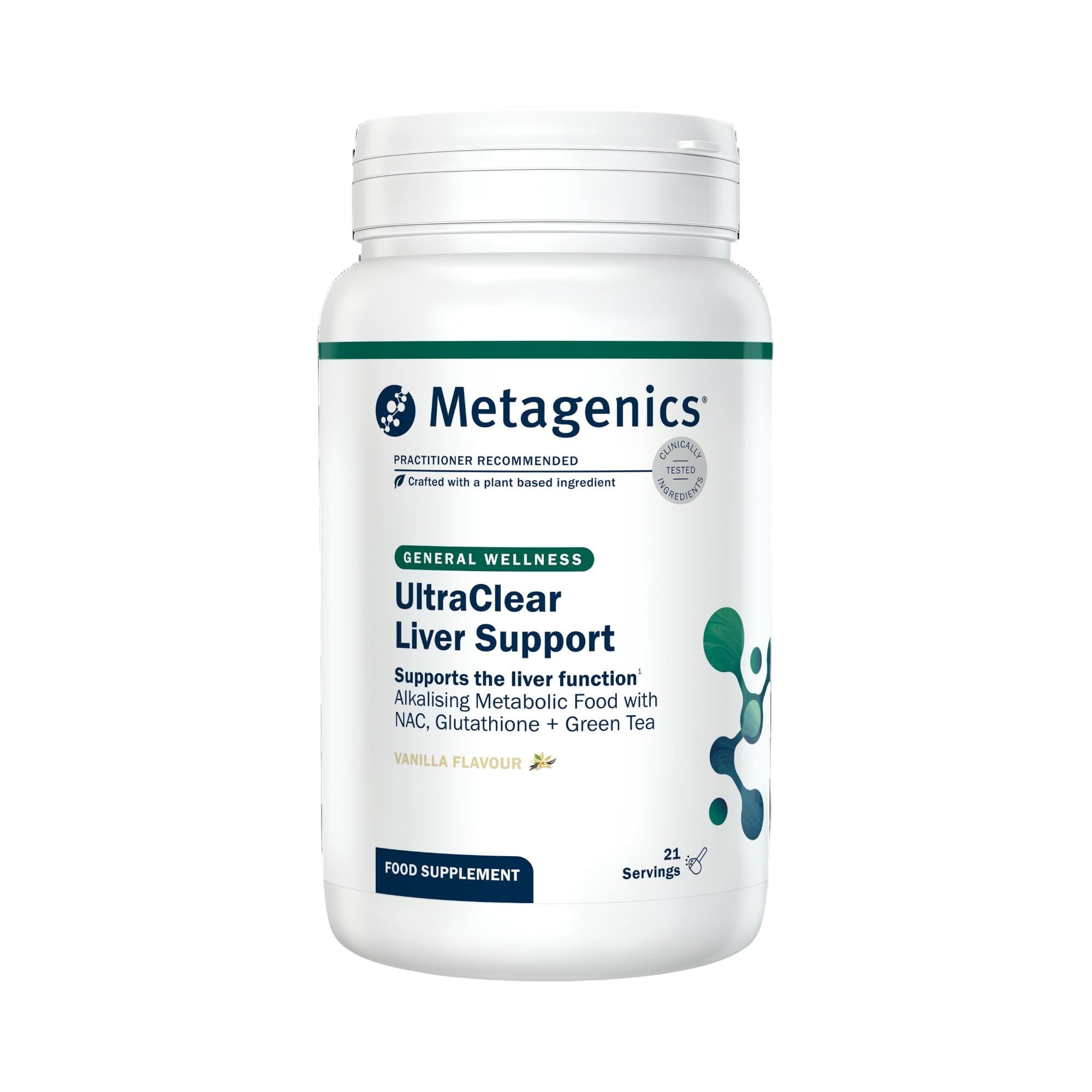 UltraClear Liver Support - with Rice Protein, Vitamin C, B Vitamins, Magnesium & Selenium - Vanilla Flavour - 21 Servings