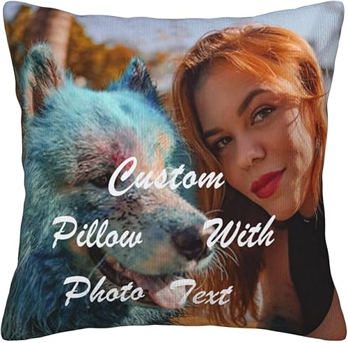Funda de almohada personalizada con texto de imagen, funda de almohada personalizada, funda de almohada personalizada, regalos de recuerdo para