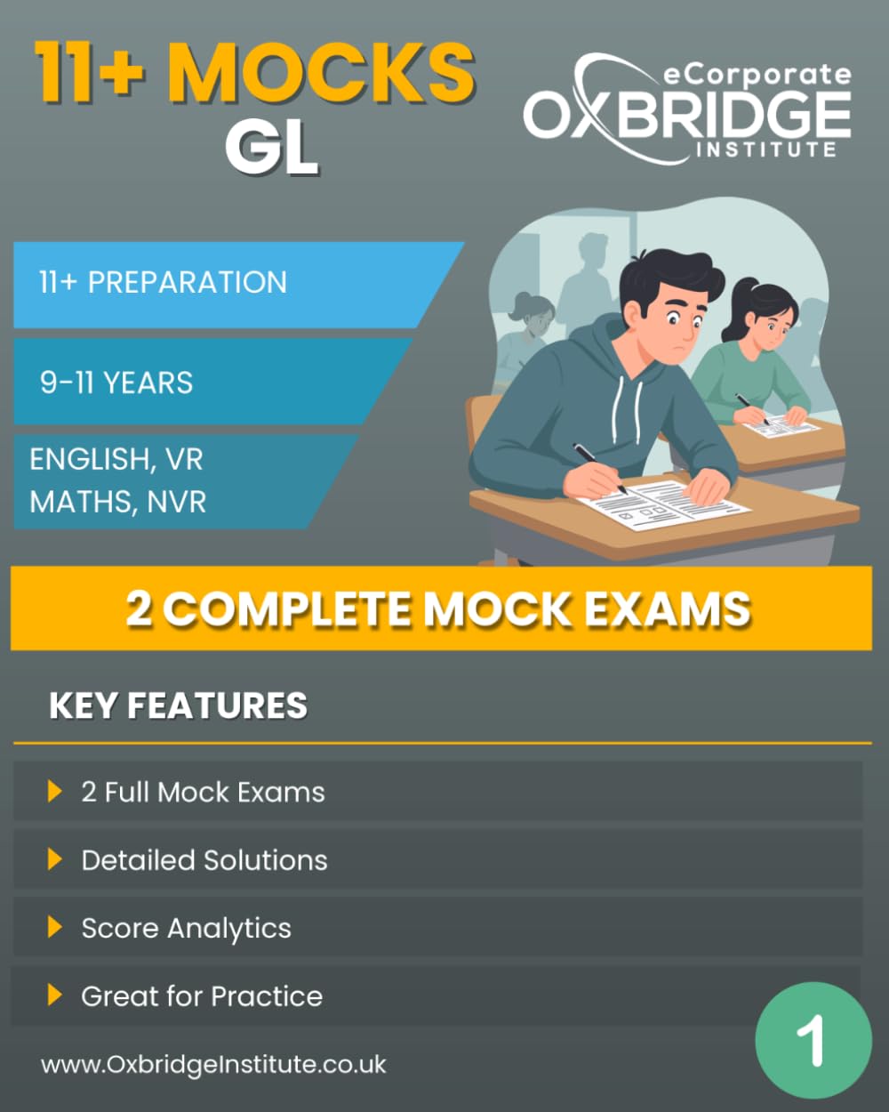 11+ Mocks: GL Assessment: 2 Comprehensive Practice Papers for the GL Entrance Test (11+ Mock Exam Series: School-Specific Practice)
