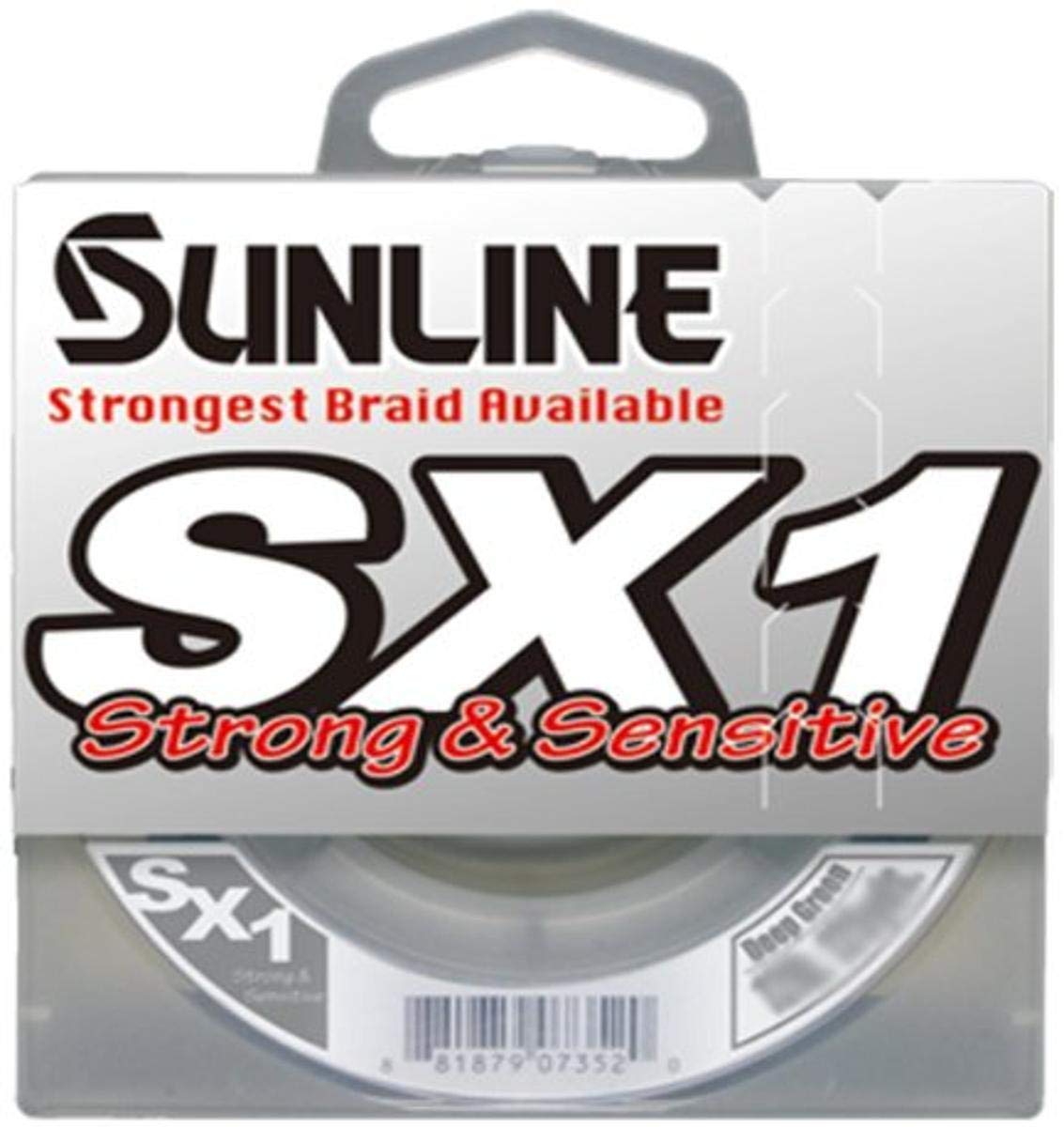 Sunline SX1 Braided Fishing Line (Dark Green, 10-Pound Test/125-Yard) 40-Pound Test/125-Yard