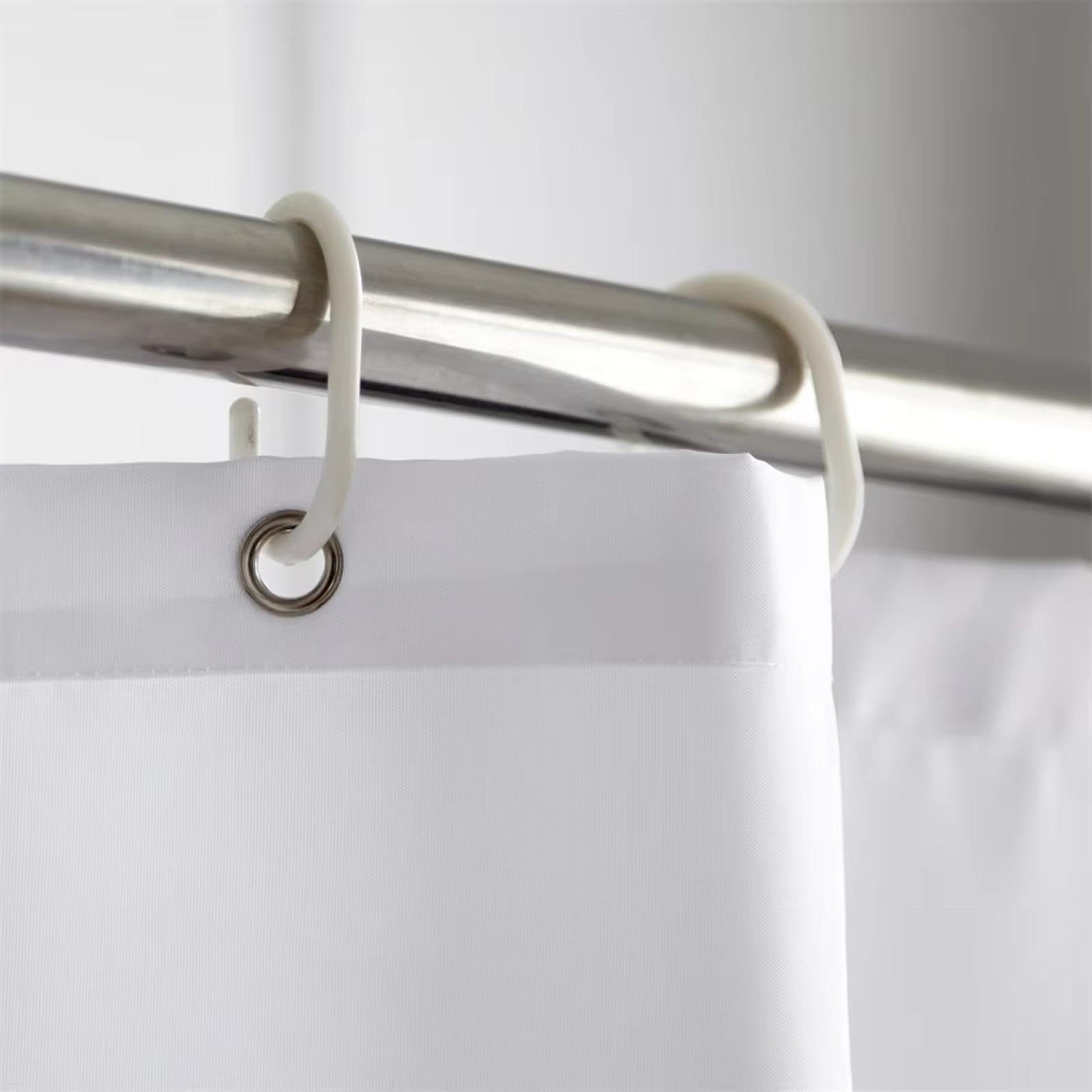 Rideau de Douche en Tissu Basics 210x230cm/Largeur x Hauteur Rideaux de Douche Simples et résistants à l'eau, lavables en Machine, Blancs