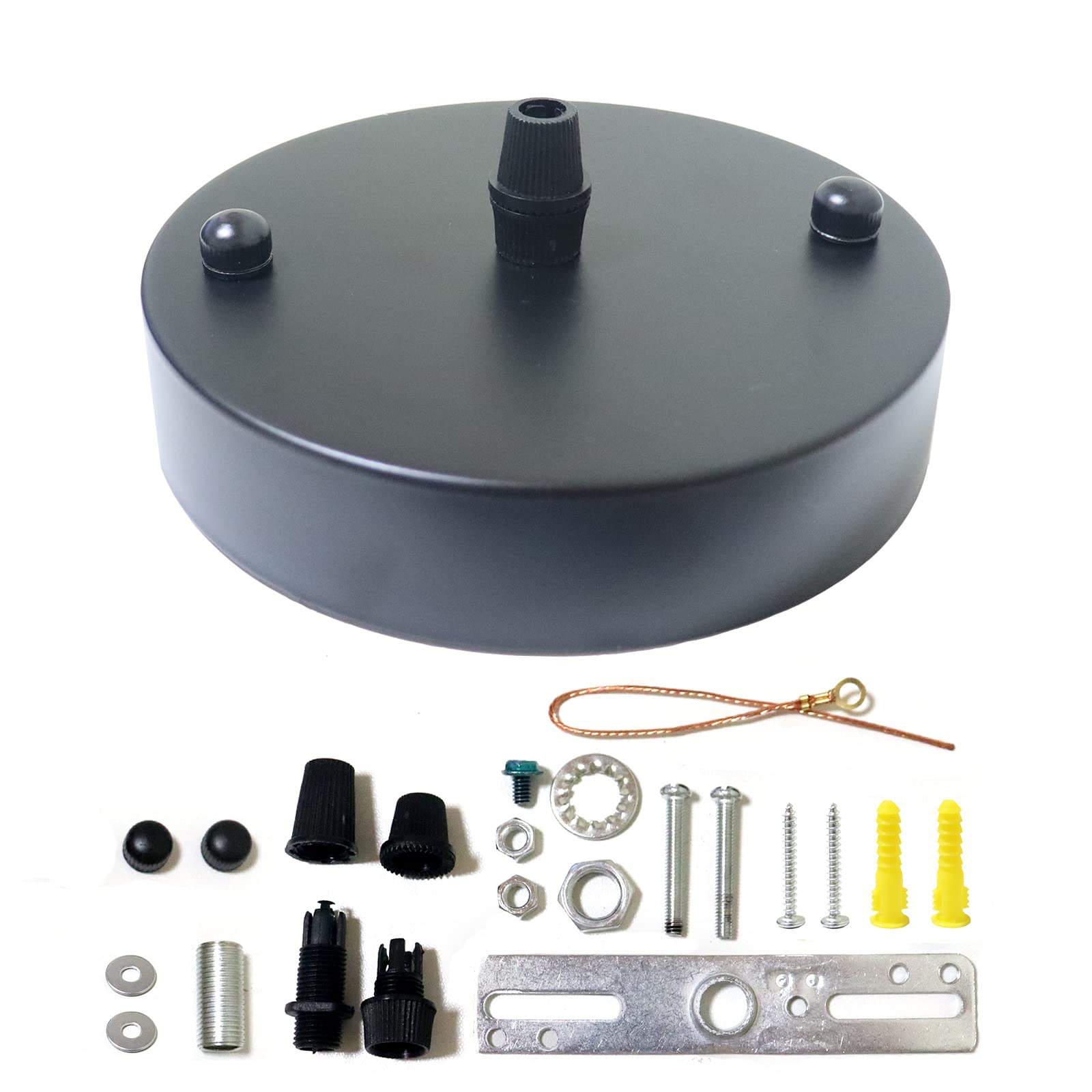 Buy VTYXCTIGJ Industrial Chandelier Canopy Kit, Black 5" Steel