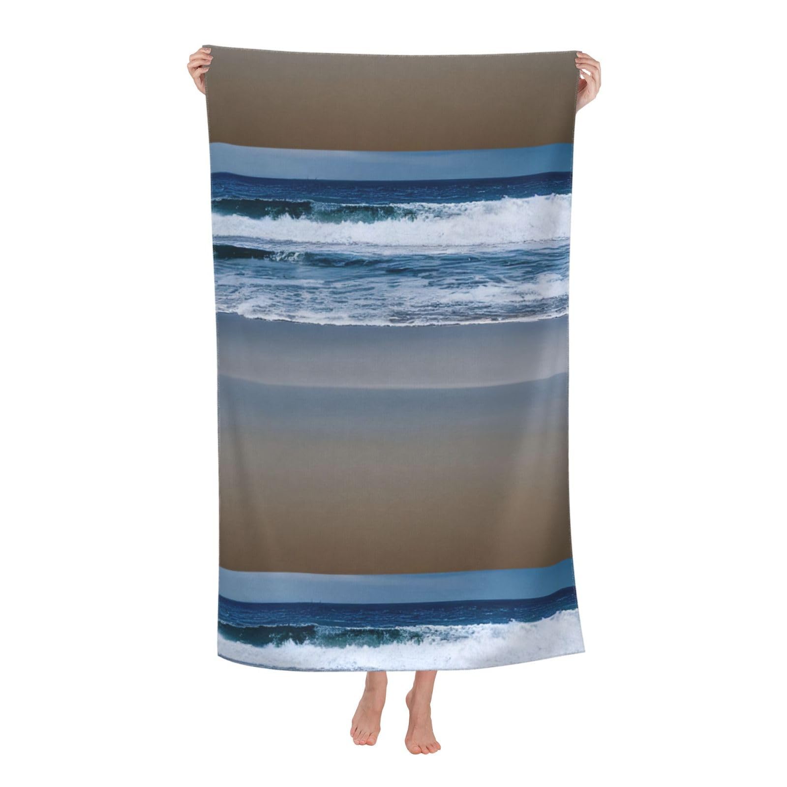 Cbaaghh Serene Coastal Print Adult Beach Towels,Beach & Pool Towel,Beach Towels,Towels For Camping