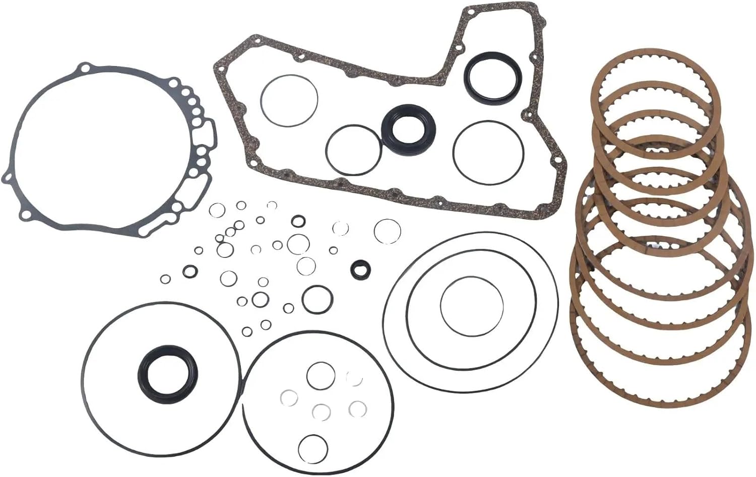 1 Set Transmission Master Friction Plates Overhaul Gasket Kit Compatible with Nissan Teana Quest Murano 3.5L Car Engine Parts JF010E RE0F09A