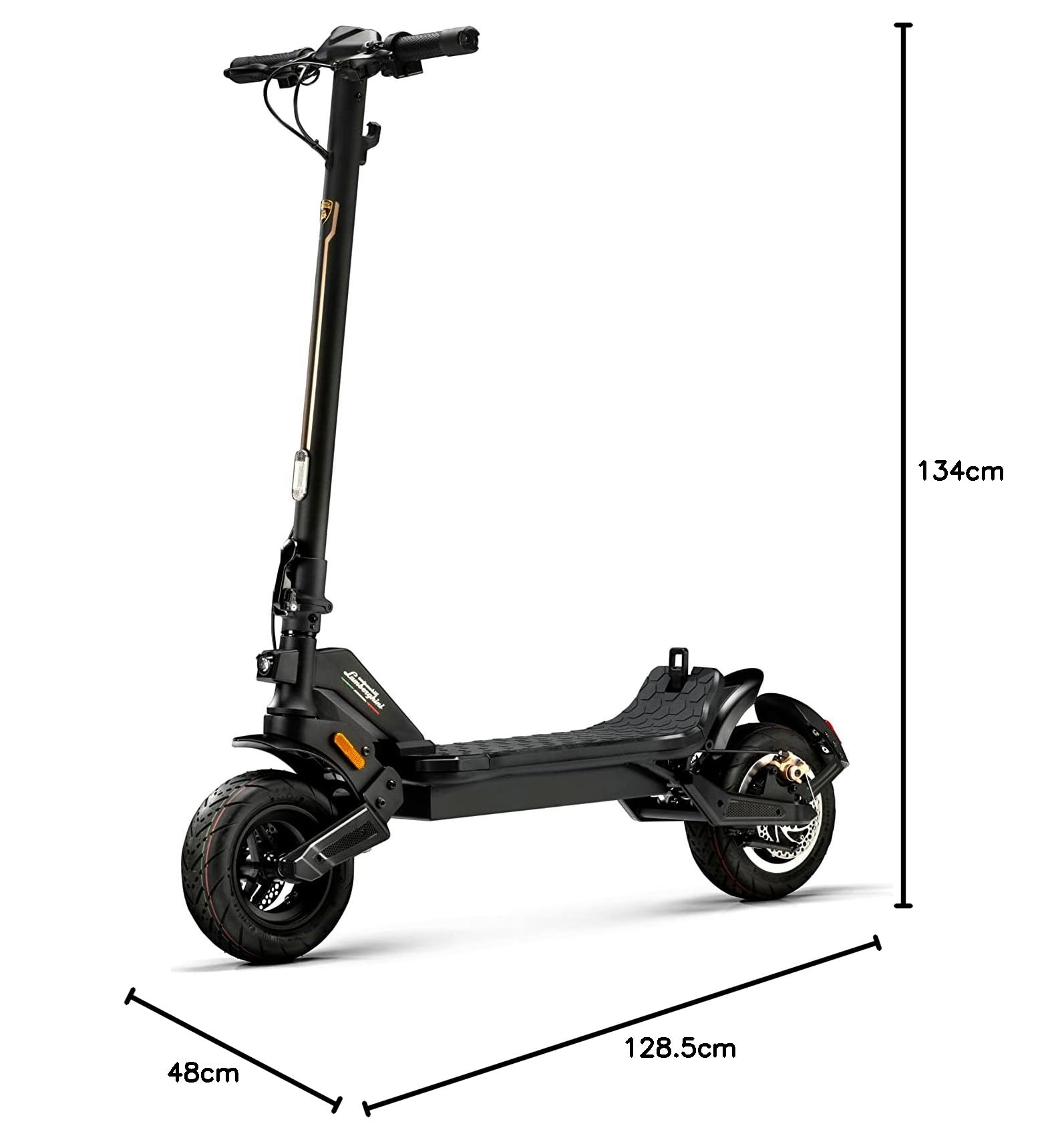 Automobili Lamborghini Monopattino Elettrico Alext, Motore 500W, con Frecce Direzionali, Batteria 600Wh, Peso Max Supportato 120 kg, Ruote 11" Tubeless, Bronze