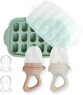 Hippypotamus Baby Food Feeder & Freezer Tray - Silicone Fruit Feeder - P...