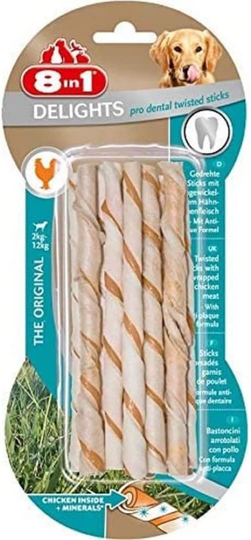 8in1 Delights Pro Dental Twisted Sticks 10ct