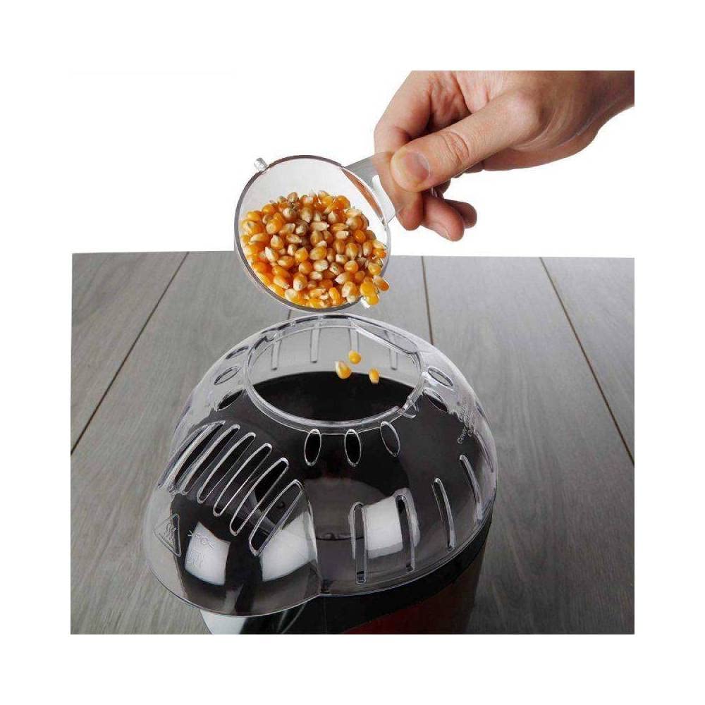 Orbegozo PA 4300 - Macchina per popcorn portatile, senza olio, funzionamento rapido, secchio di misurazione, 1000 W, rosso metallizzato