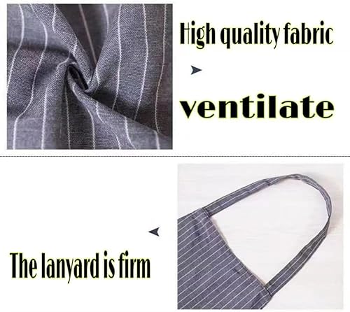 Miniatura 5 de LCUQOTI Paquete de 2 delantales para mujer con 2 bolsillos, delantales para cocinar en la cocina, delantales para hornear en casa, jardinería,