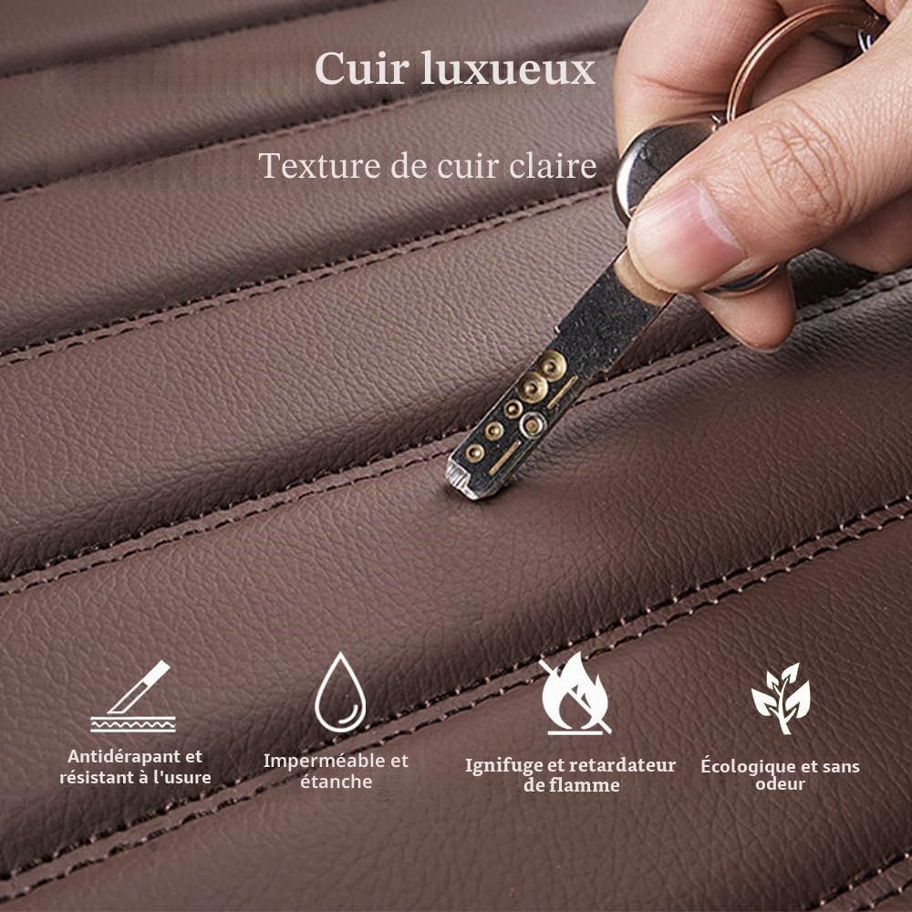Tapis de Sol pour BMW 1/2/3/4/5 Series X1 X2 X3 X4 X5 X6 | Tapis auto sur mesure, Cuir synthétique luxe, antidérapant,Nettoyage facile, design premium & fixation sécurisée.