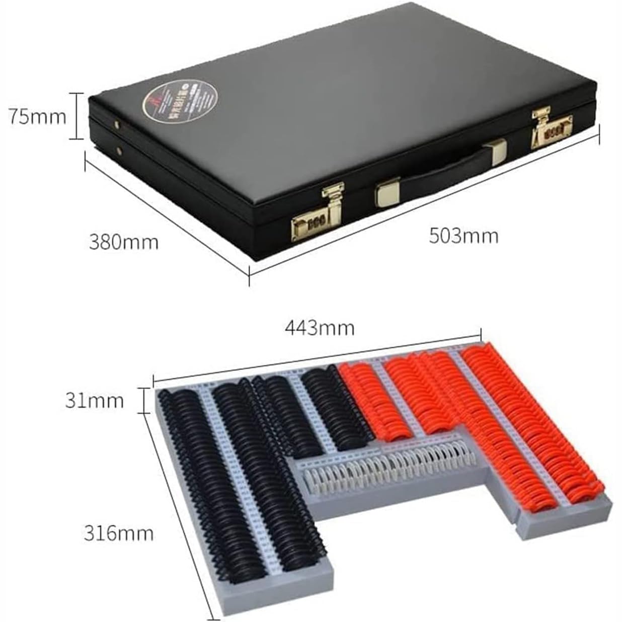 Kit di optometria, Set di Lenti di Prova ottiche da 232 Pezzi Kit di optometria, Montatura per Lenti di Prova ottiche, Scatola di optometria Accessori per la Protezione degli Occhi con custo
