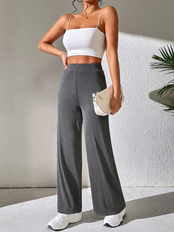 Image of DTR FASHION Women's Stretchable Solid Lining Cotton Blend Casual Trouser
