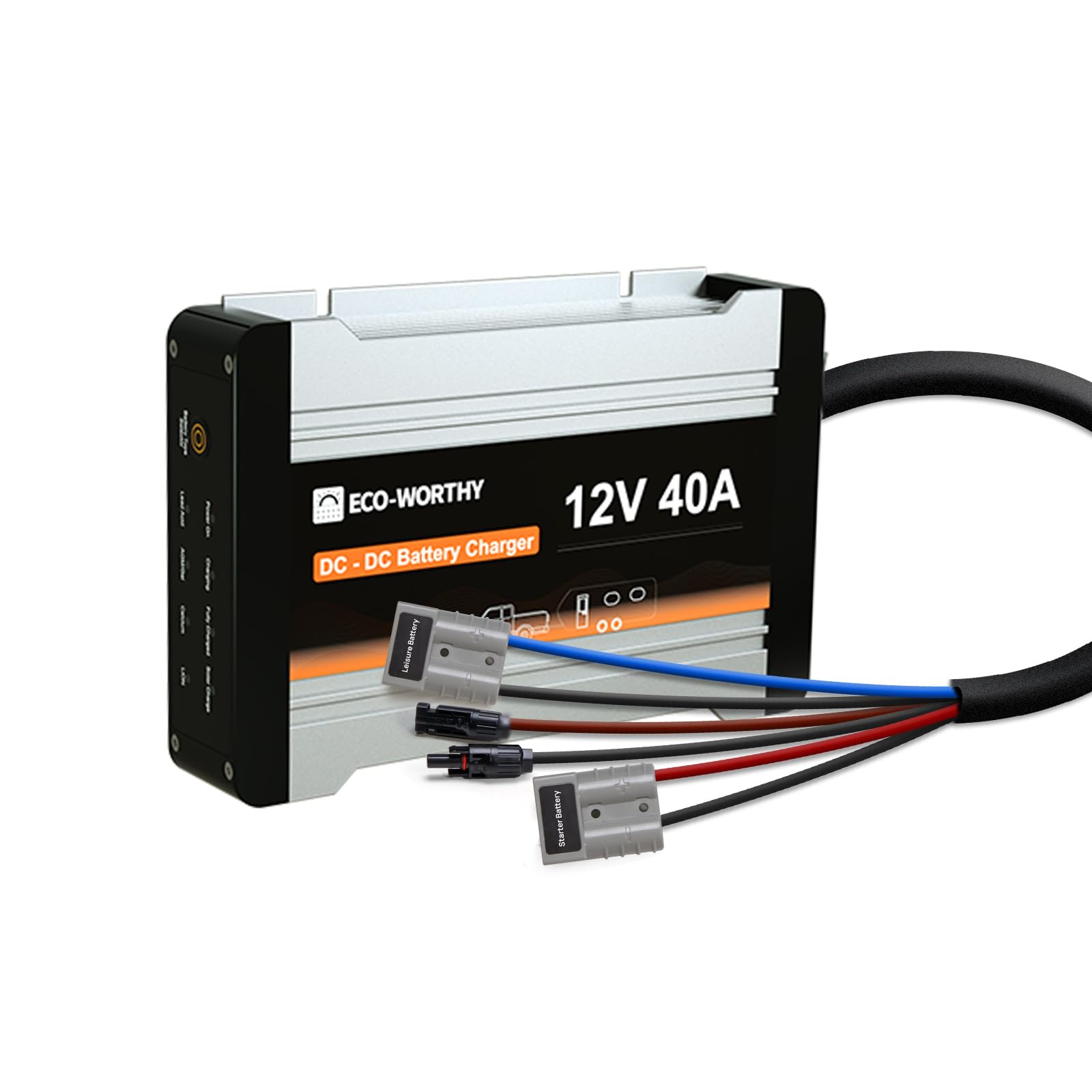 ECO-WORTHY Regolatore intelligente della batteria del pannello solare del regolatore del caricatore solare 30A con doppia porta USB Auto 12/24V PWM messa a terra positiva