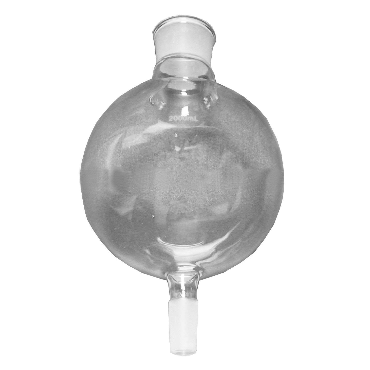Cristalería de laboratorio Aparato de destilación de vapor Aceite esencial Purificador de agua Destilador 2000 ml W/estufa caliente Graham condensador