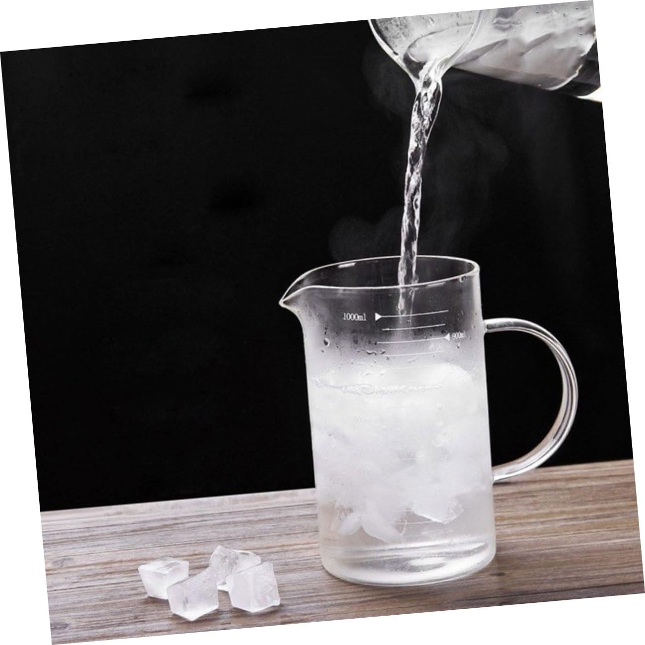 Mikinona Lot de 3 tasses à mesurer en verre pour le lait pour les restaurants les bars pour un débit fluide