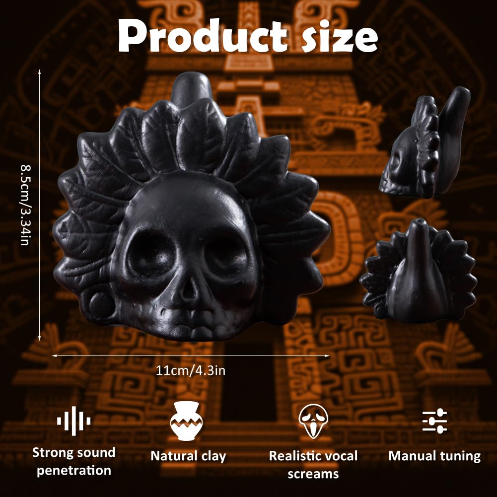 Aztec gwizdek śmierci, autentyczna, ludzka gwizdek śmierci, najgłośniejsza gwizdek na poziomie 125+ decybeli, krzyk Azteków (A)