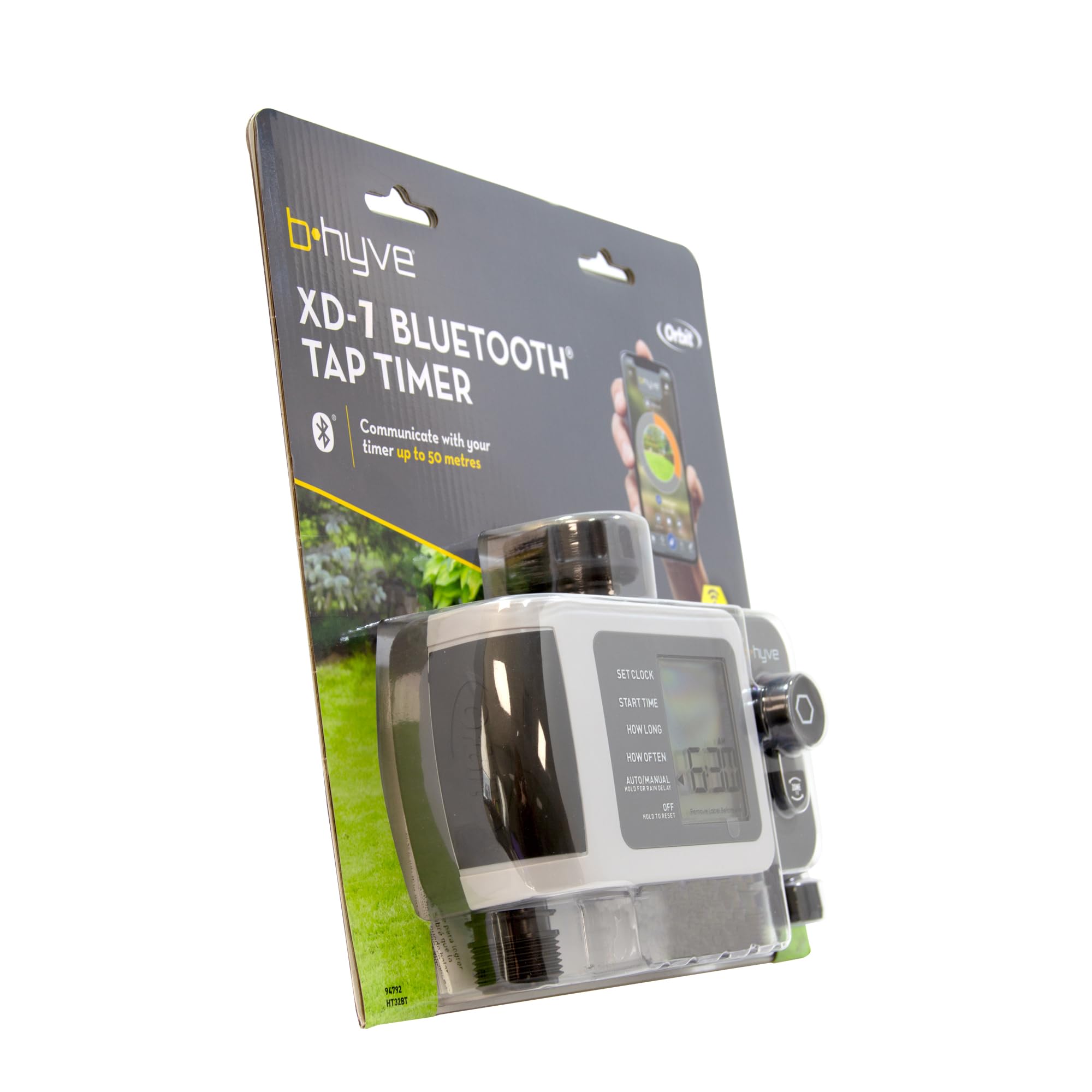 Orbit 94791 – Programador Digital de riego B-hyve Bluetooth XD de 1 Salida | Conexión Hembra 3/4" a Grifo, Incluye Conector automático para Manguera | Controlable Desde App