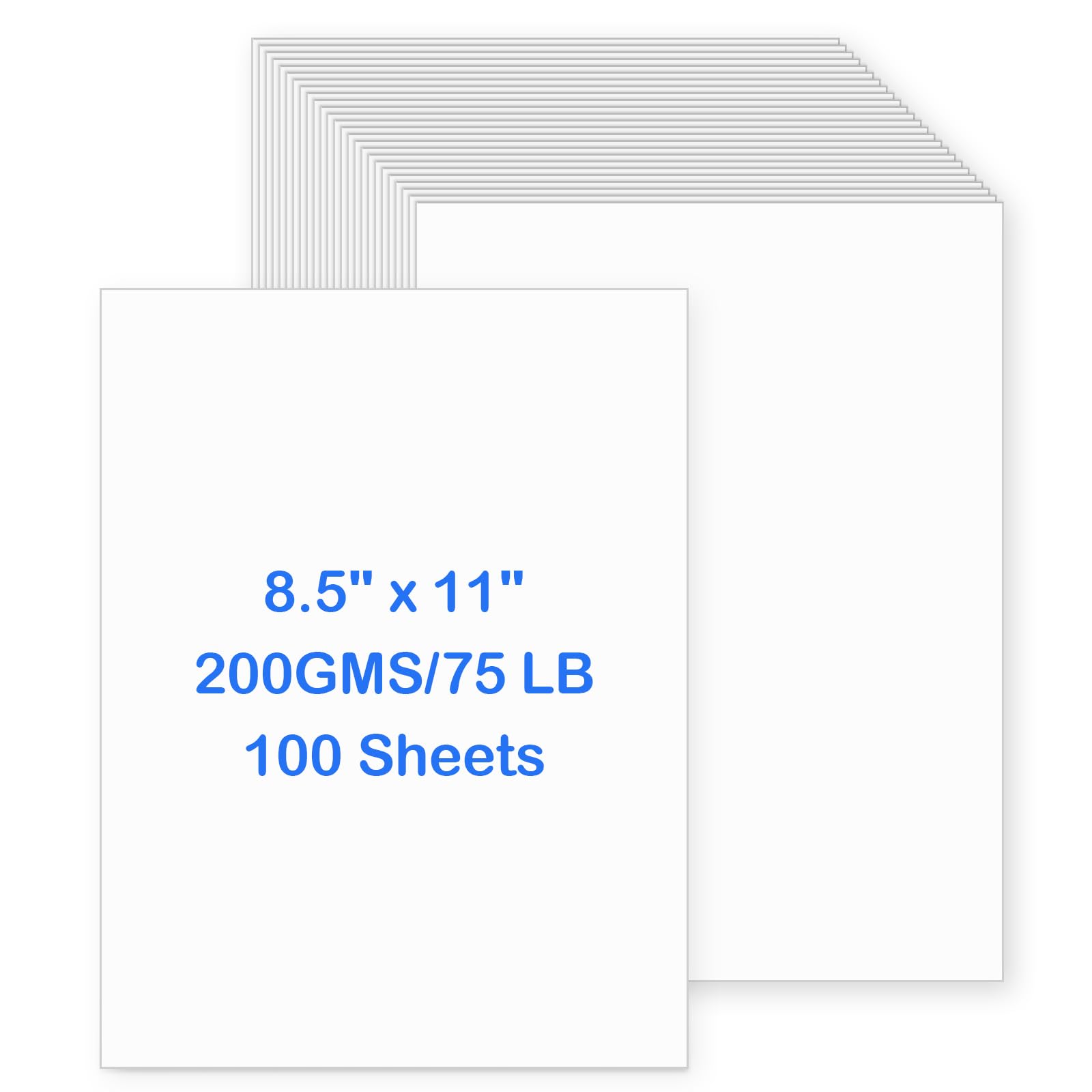 120lb Cover White Cardstock - 50 Sheets, 8x10 Inches, Super Thick Paper For Printing