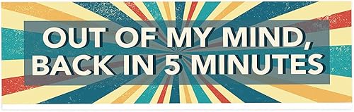 Andaz Press Funny Office Desk Plate, Out of My Mind Placa de acrílico para el hogar, escritorio, gerente, jefe, trabajo, compañero de trabajo,