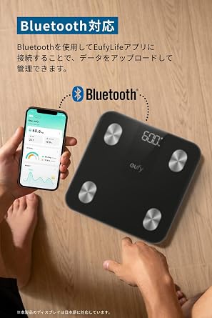 Anker Eufy Smart Scale A1 Body Composition Monitor App Compatible/Fitbit Integration/Body Fat Percentage/BMI/Basal Metabolic Rate/Water Content/Body Fat Mass/Bone Mass/Visceral Fat/Compact Size