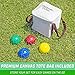 GoSports 90 mm Backyard Bocce Set with 8 Balls, Pallino, Case and Measuring Rope - Made from Premium Resin