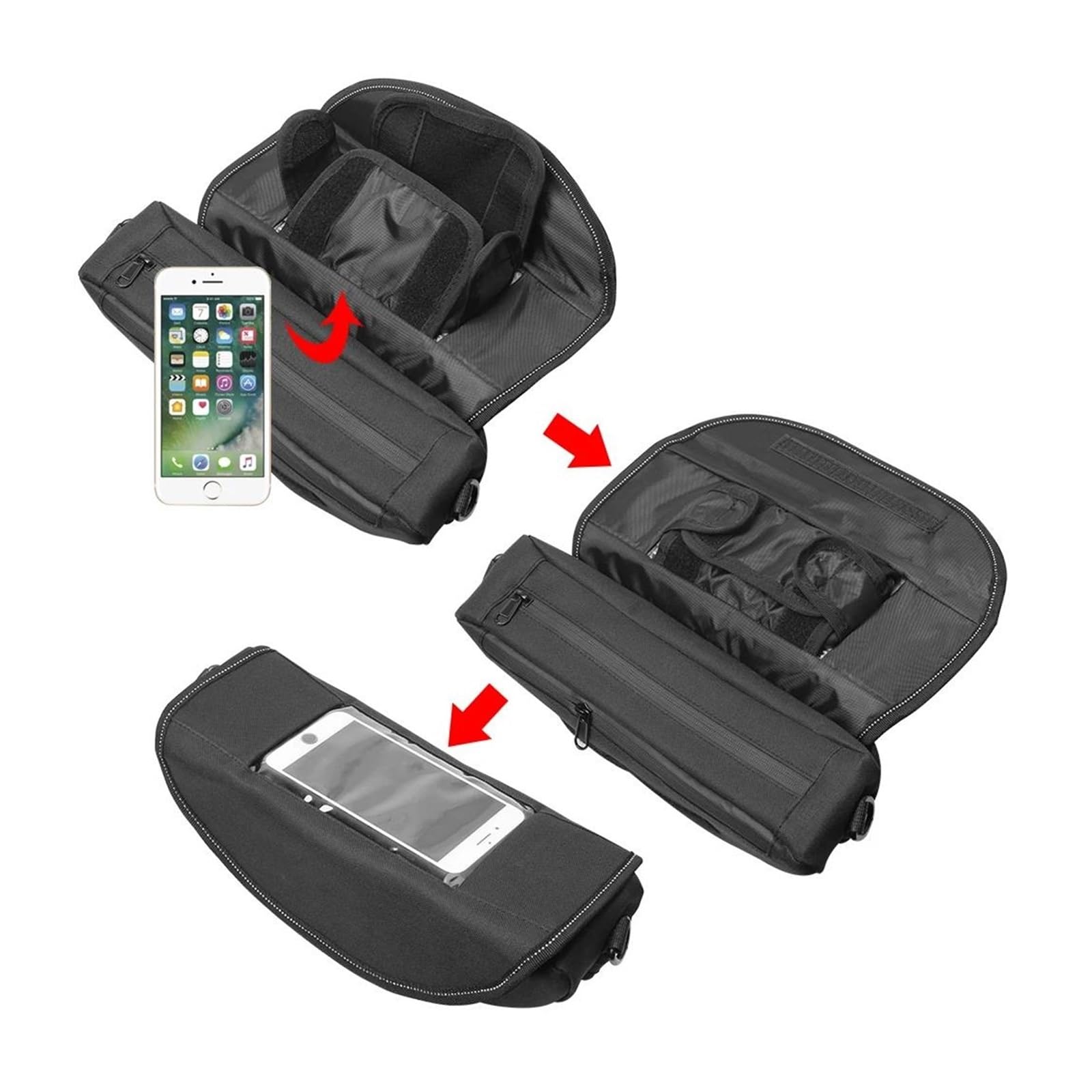 Borsa Per Manubrio Moto CFM&OTO - Antipolvere Con Finestra Trasparente - Foto 8