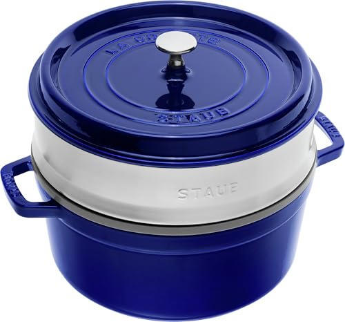 STAUB Gusseisen Bräter/Cocotte, mit Dämpfeinsatz,...