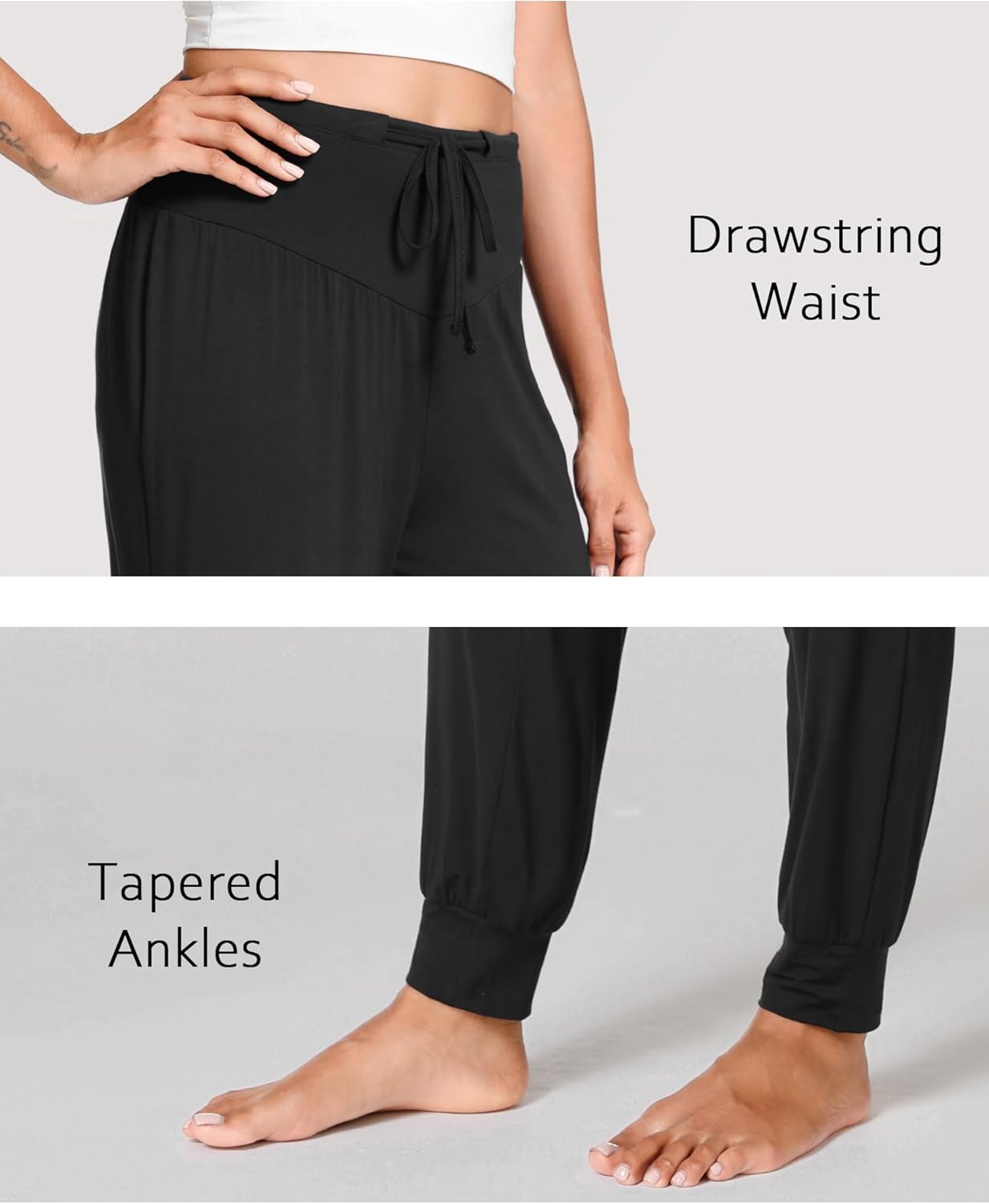 GYS Bamboo Viscose Women's Pajama Bottoms High Waist Pajama Pants with Drawstring - Image 5